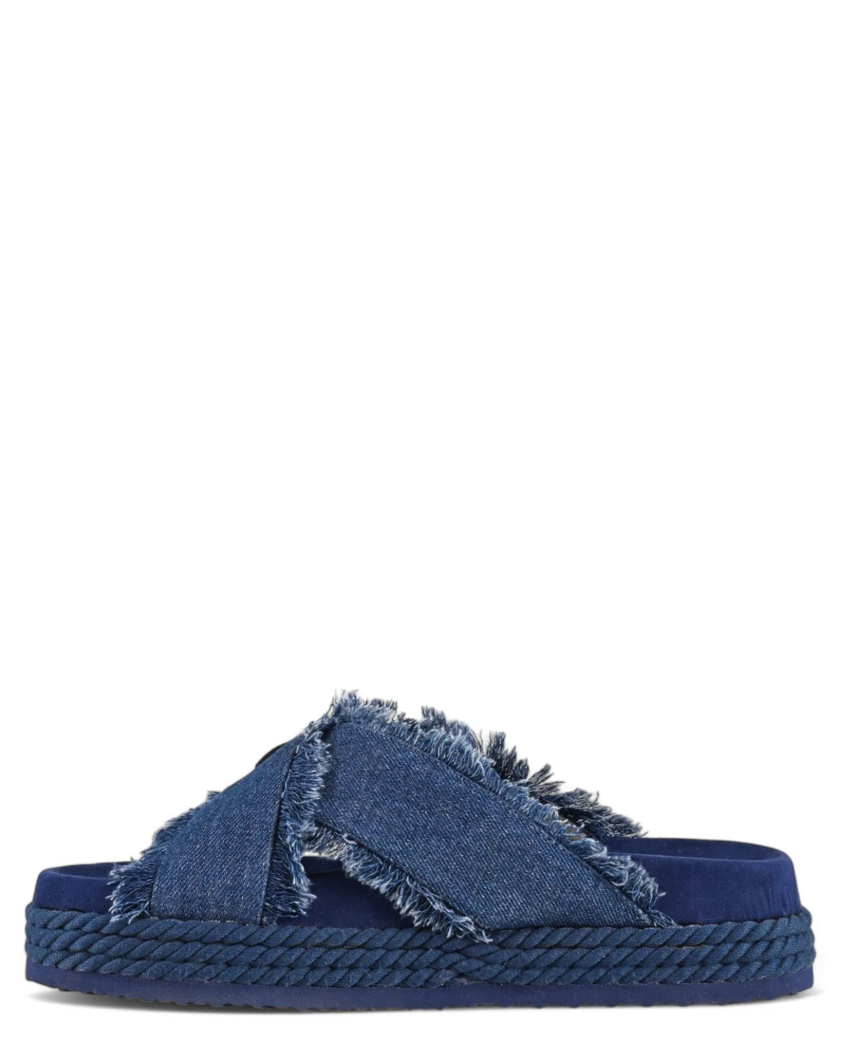 Criss-Cross Sandal Denim Mou con Suola in Corda-Ciabatte-Mou-Vittorio Citro Boutique