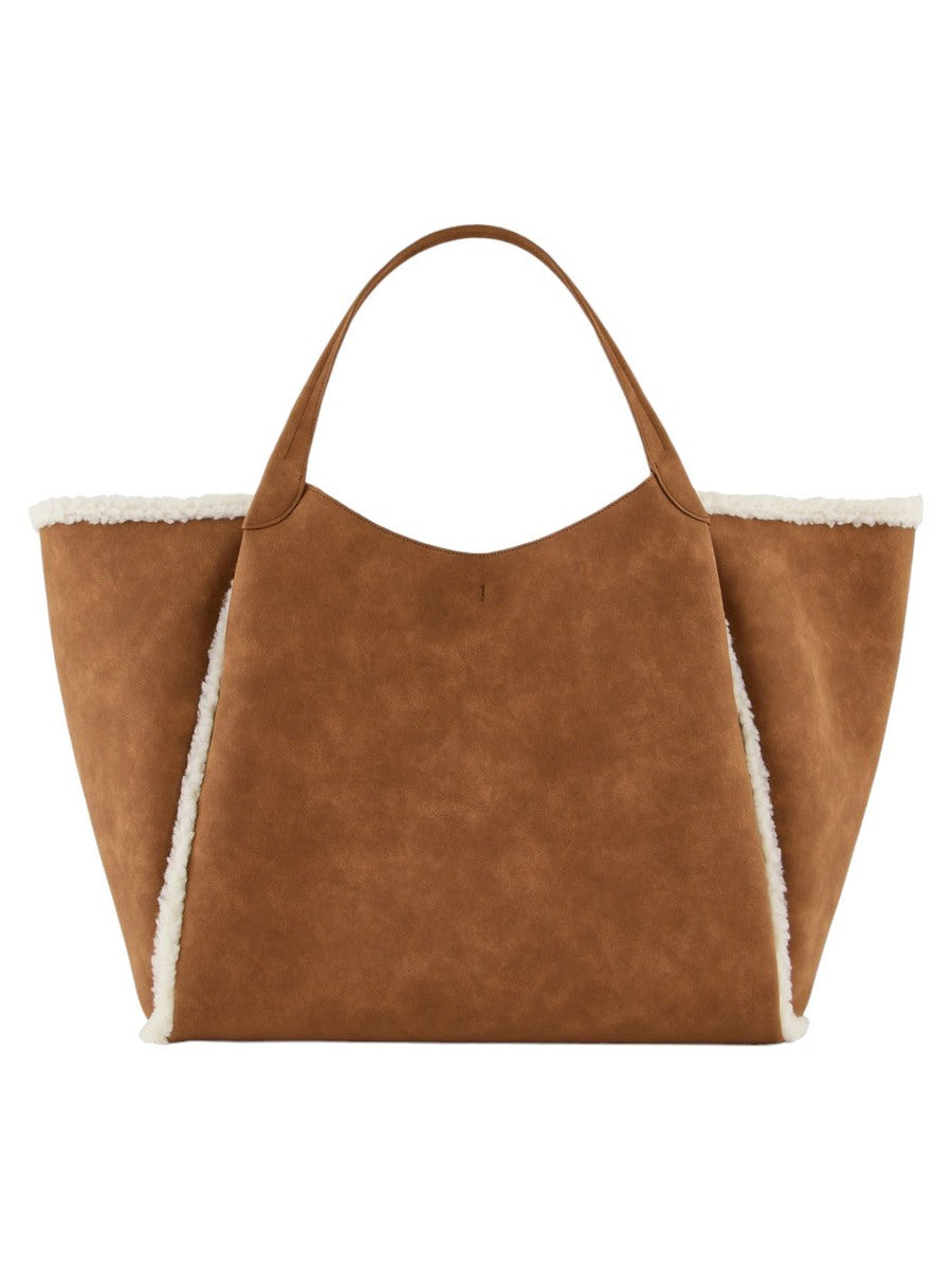 Maxi shopper effetto shearling Capsule Chalet-Emporio Armani-Borse a mano-Vittorio Citro Boutique