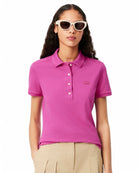 Polo da Donna Lacoste Slim Fit in Piqué di Cotone Stretch-Polo-LACOSTE-Vittorio Citro Boutique