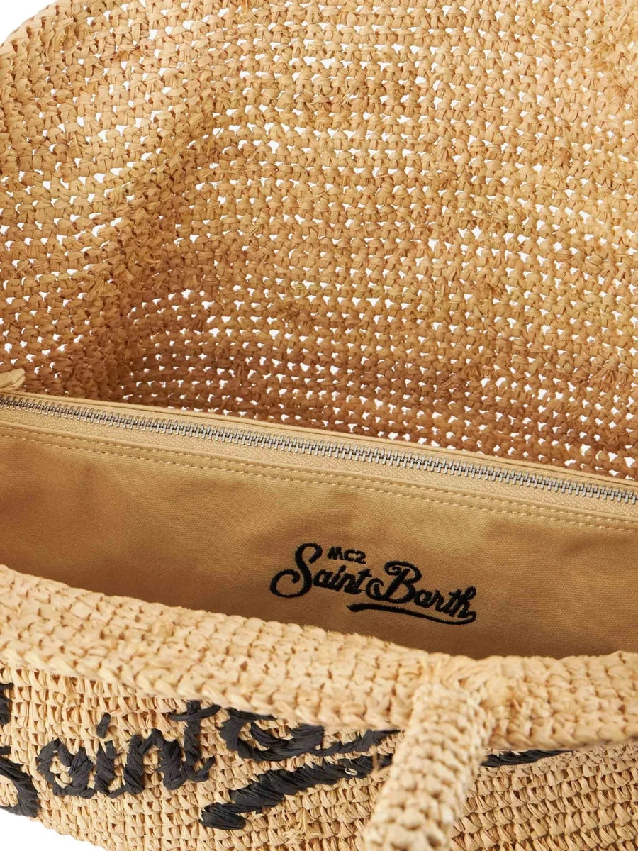 Borsa da Spiaggia in Rafia con Custodia in Cotone-Borse a spalla-Mc2 Saint Barth-Vittorio Citro Boutique