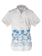 Camicia "Sifnos The Riviera" in Lino con Stampa Palme-Mc2 Saint Barth-Camicie-Vittorio Citro Boutique