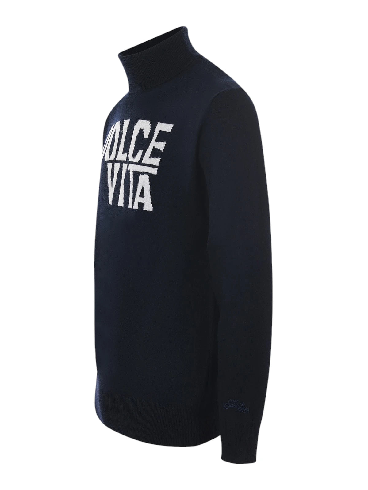 Maglione Dolce Vita Blu in Misto Cashmere-Mc2 Saint Barth-Maglieria-Vittorio Citro Boutique