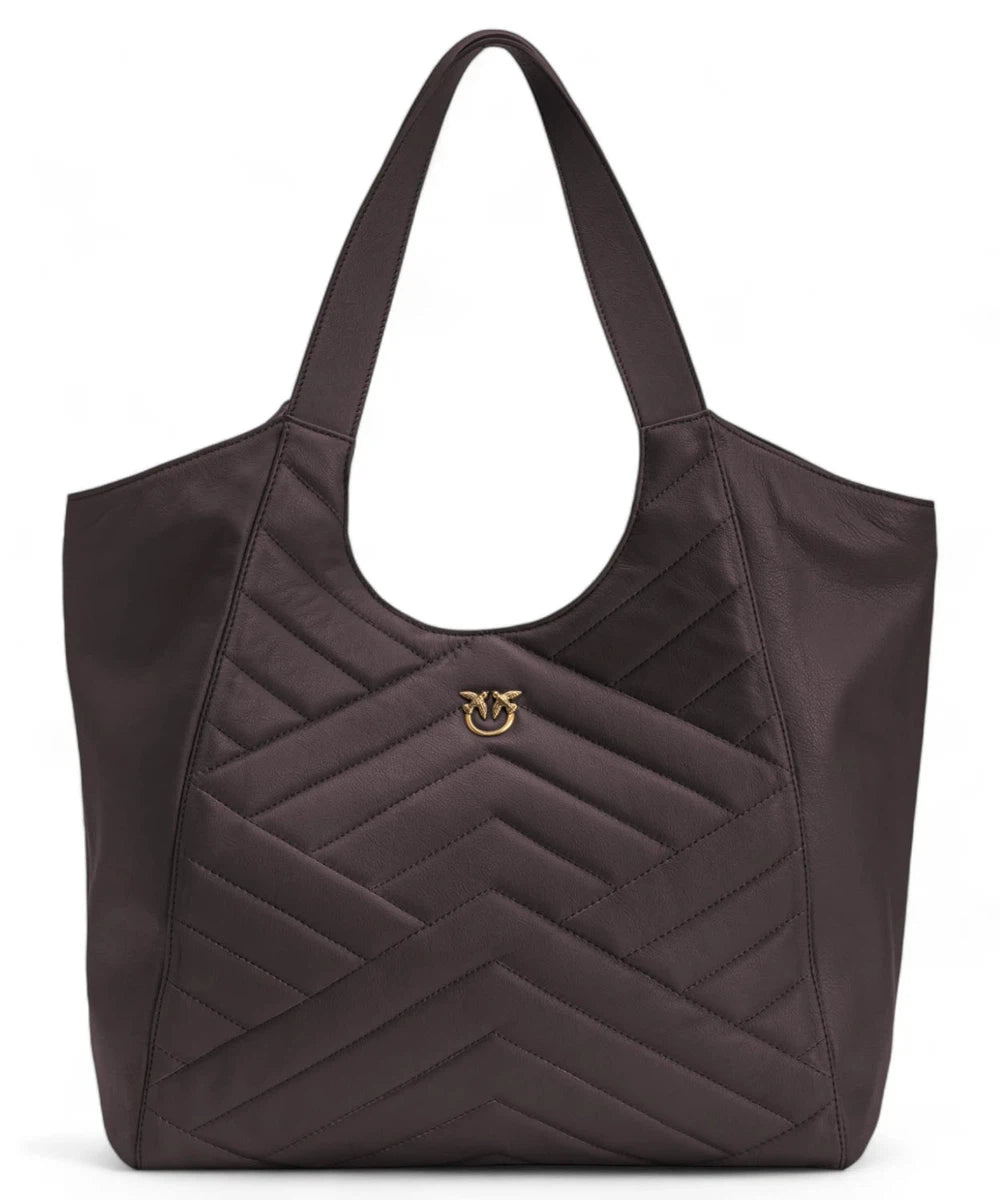 Tote Bag Trapuntata Chevron-Pinko-Borse a spalla-Vittorio Citro Boutique