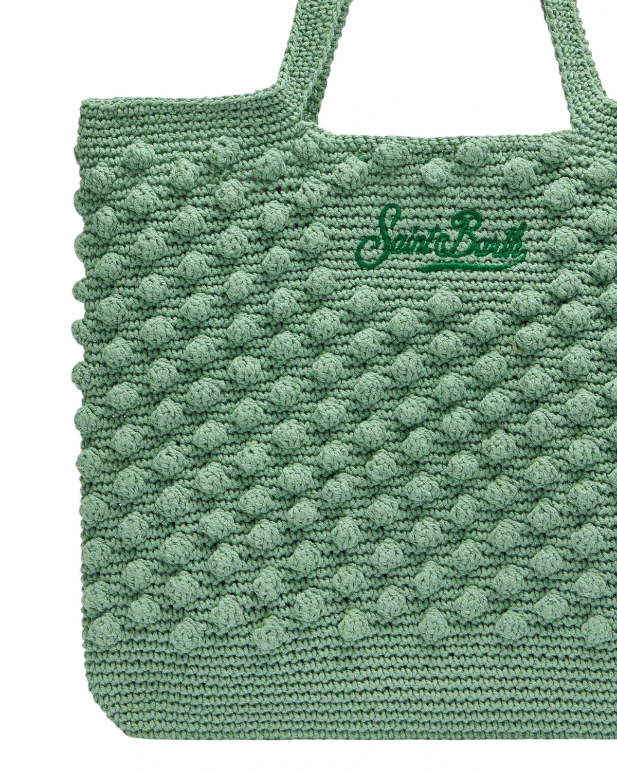 Borsa all'uncinetto verde salvia-Mc2 Saint Barth-Borse a spalla-Vittorio Citro Boutique