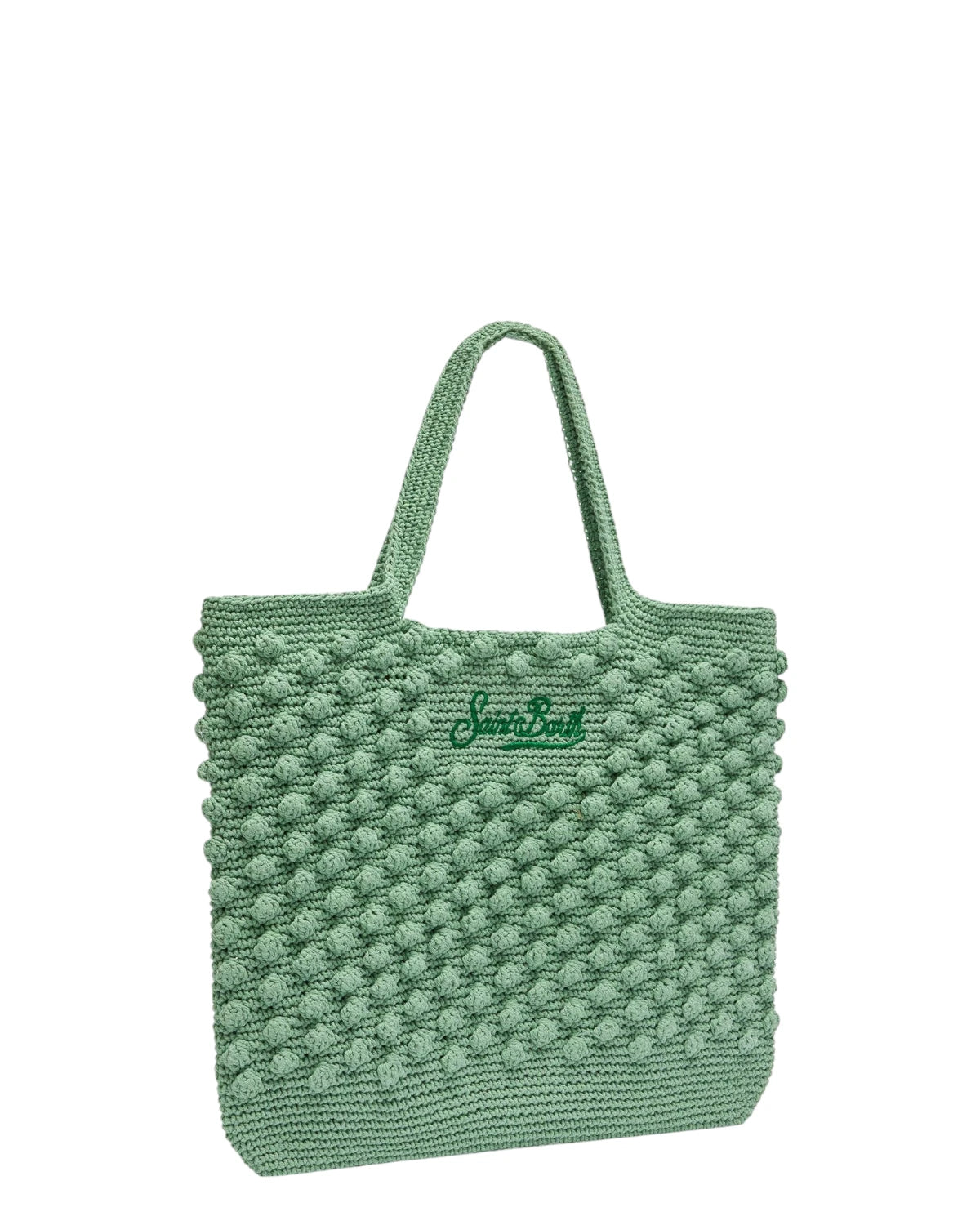 Borsa all'uncinetto verde salvia-Mc2 Saint Barth-Borse a spalla-Vittorio Citro Boutique