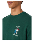 Maglione Heron Verde con Ricamo Snoopy Golf - Edizione Speciale SNOOPY PEANUTS-Mc2 Saint Barth-Maglieria-Vittorio Citro Boutique