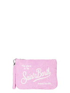 Borsa a Tracolla Parisienne Sponge in Spugna con Stampa Foglie Rosa-Mc2 Saint Barth-Pochette-Vittorio Citro Boutique