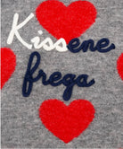 Maglione Grigio New Queen con Ricamo "Kissene Frega" e Motivo Cuore-Mc2 Saint Barth-Maglieria-Vittorio Citro Boutique