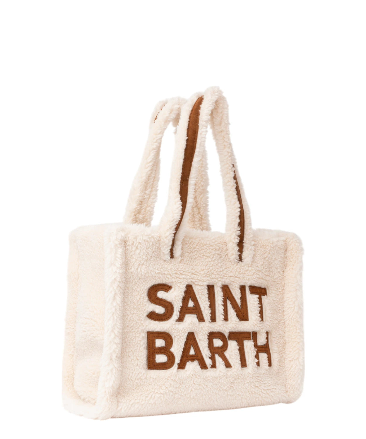 Borsa Piccola Bianca Teddy con Logo Saint Barth e Tracolla-Mc2 Saint Barth-Borse a spalla-Vittorio Citro Boutique