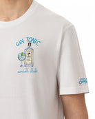 T-shirt in Cotone Organico con Ricamo "Gin Tonic Social Club"-Mc2 Saint Barth-T-shirt-Vittorio Citro Boutique