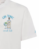 T-shirt in Cotone Organico con Ricamo "Gin Tonic Social Club"-Mc2 Saint Barth-T-shirt-Vittorio Citro Boutique