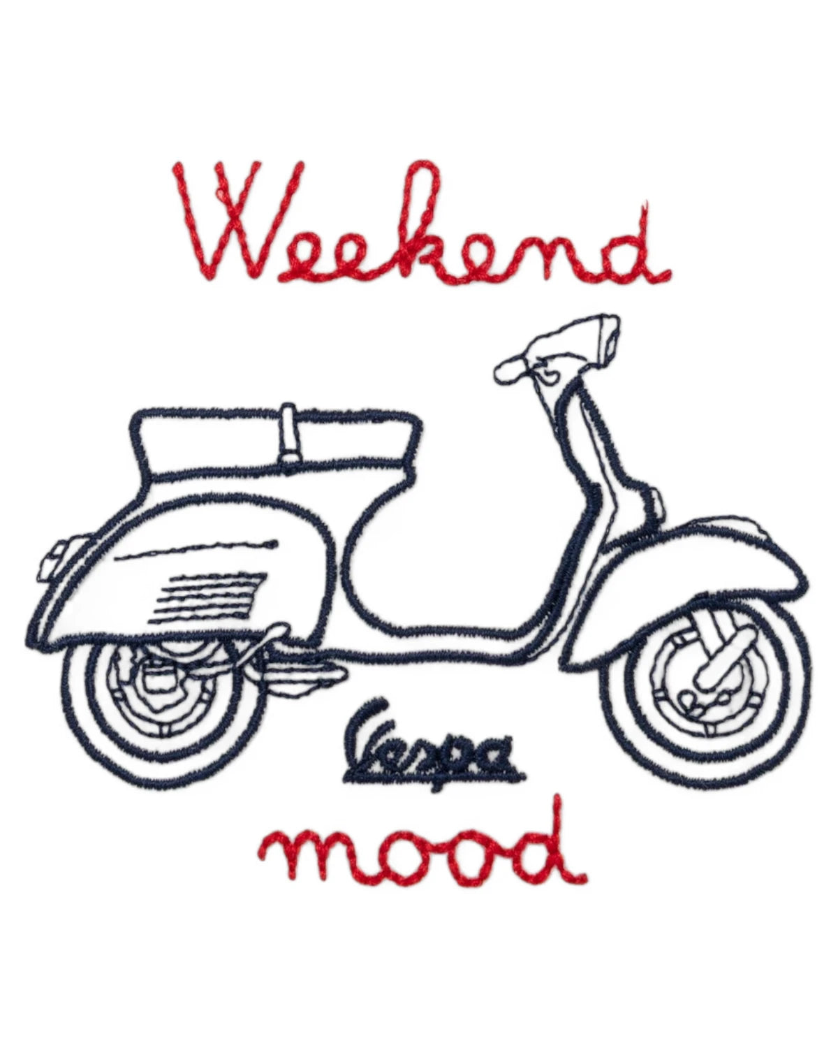 T-shirt Vespa Special Edition con Ricamo "Week End Mood"-T-shirt-Mc2 Saint Barth-Vittorio Citro Boutique