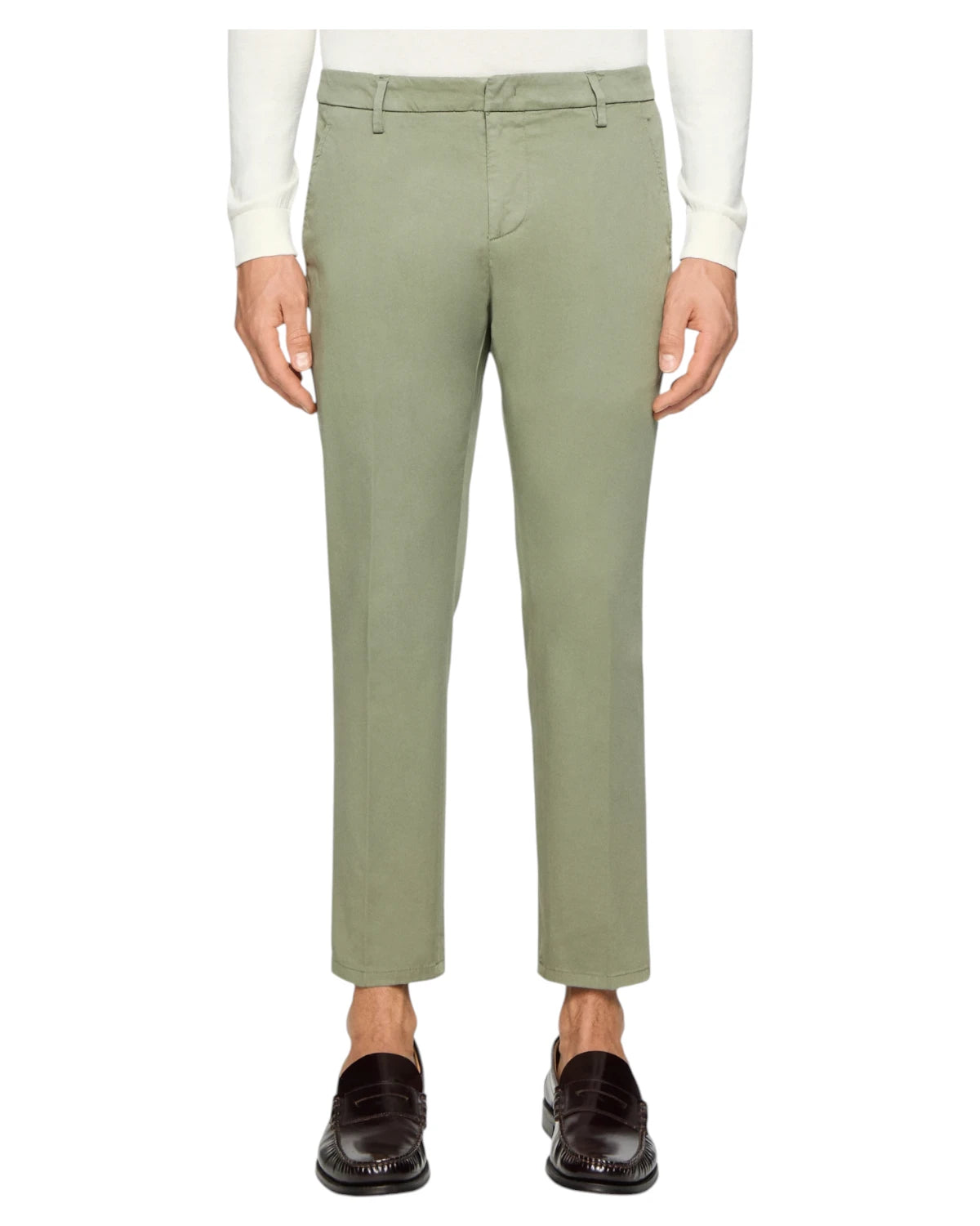 Pantaloni Alfredo Slim in Gabardina Compact Stretch-Pantaloni-Dondup-Vittorio Citro Boutique