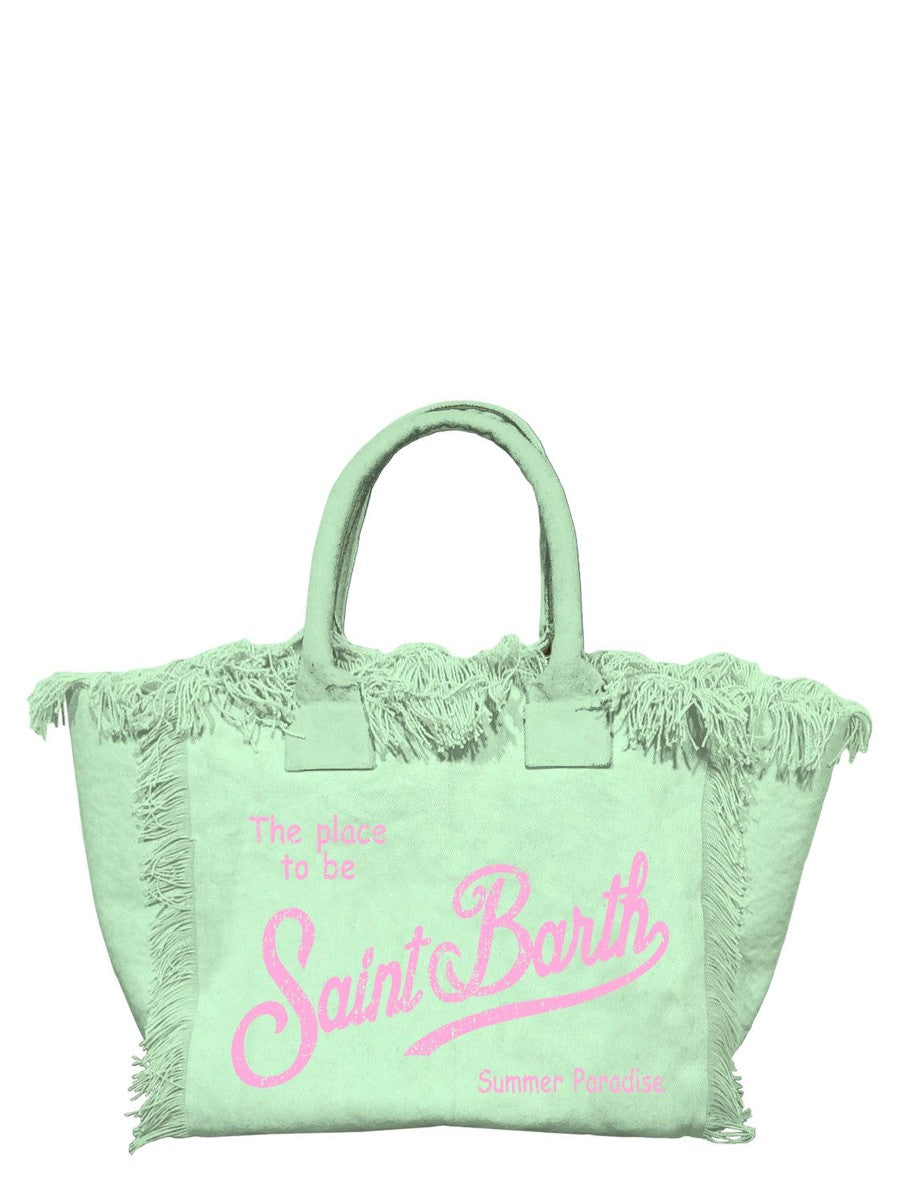 Borsa Tote Vanity in Tela Verde Acqua | Saint Barth-Mc2 Saint Barth-Borse a spalla-Vittorio Citro Boutique