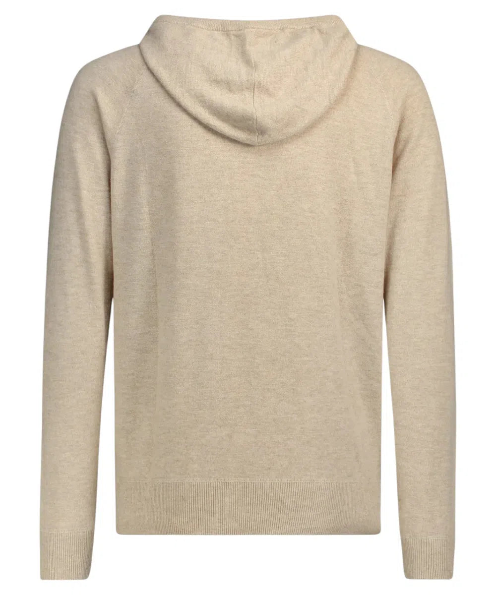 Maglione Willbur Hooded Knit in Lana e Cashmere Beige-Mc2 Saint Barth-Maglieria-Vittorio Citro Boutique