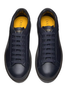 Sneaker in Pelle Bottalata Blu-Doucal'S-Sneakers-Vittorio Citro Boutique