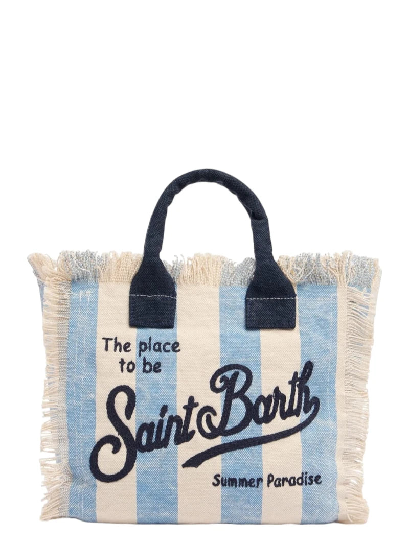 Borsa in Cotone con Stampa Logo-Mc2 Saint Barth-Borse a mano-Vittorio Citro Boutique