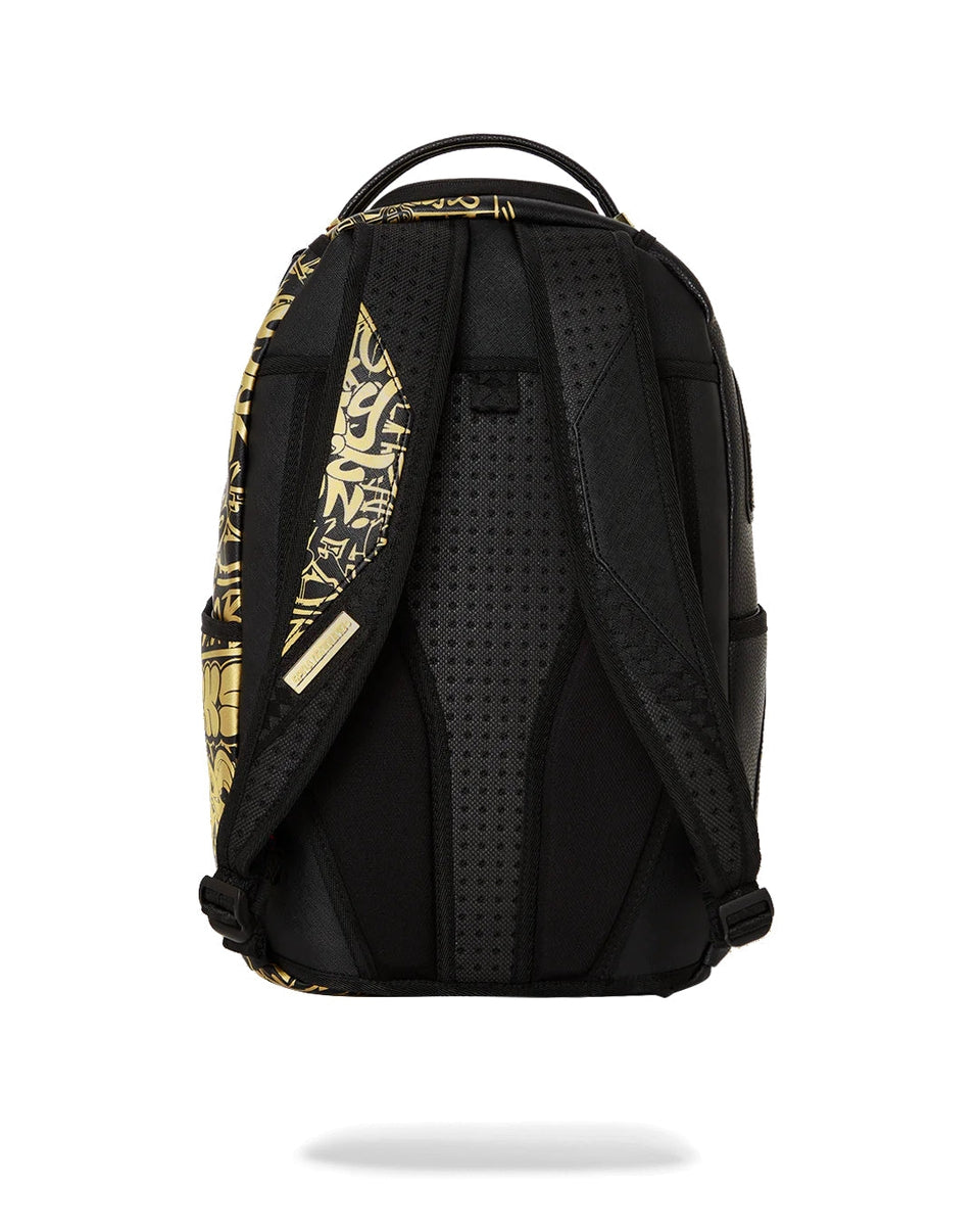 ZAINO SPRAYGROUND HALF GRAFF GOLD DLXSV BACKPACK DUFFLE NERO-Sprayground-Zaini-Vittorio Citro Boutique