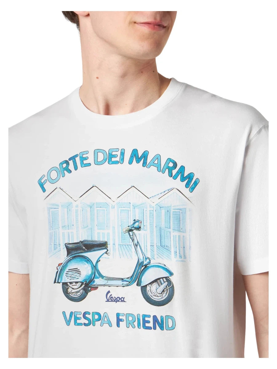 T-Shirt Uomo Cotone Edizione Speciale Vespa®: Forte dei Marmi Style-Mc2 Saint Barth-T-shirt-Vittorio Citro Boutique