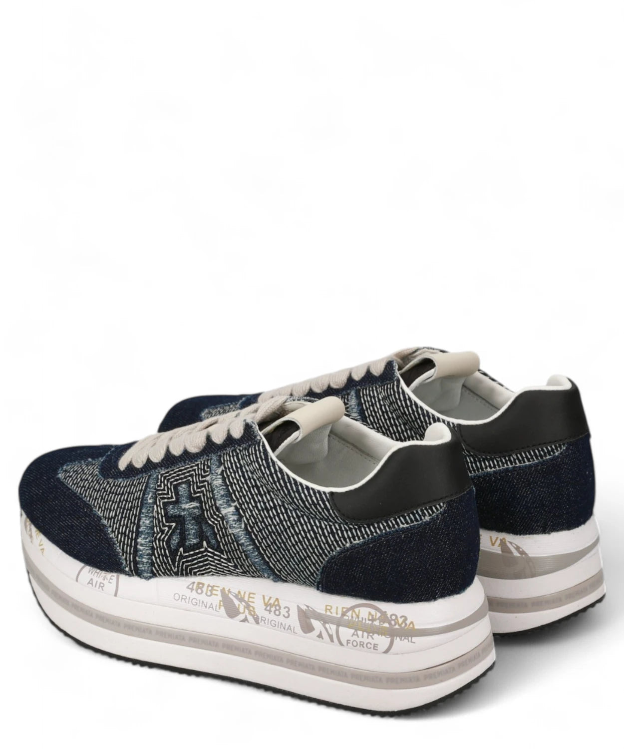 Sneakers Beth 6957 con Tomaia in Denim e Suola Platform-Premiata-Sneakers-Vittorio Citro Boutique