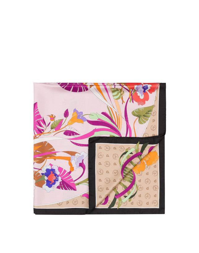 Foulard in seta con stampa floreale-Pollini-Sciarpe & stole-Vittorio Citro Boutique