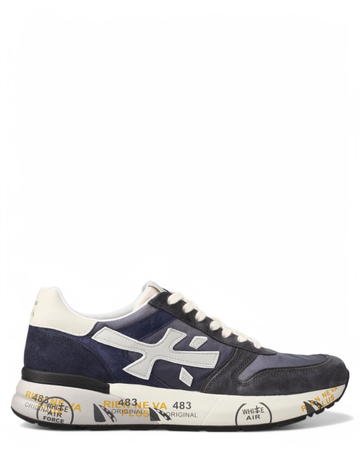 Sneakers MICK 7209 in Pelle e Tessuto Blu-Premiata-Sneakers-Vittorio Citro Boutique