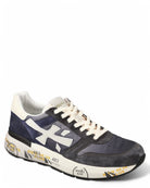 Sneakers MICK 7209 in Pelle e Tessuto Blu-Premiata-Sneakers-Vittorio Citro Boutique