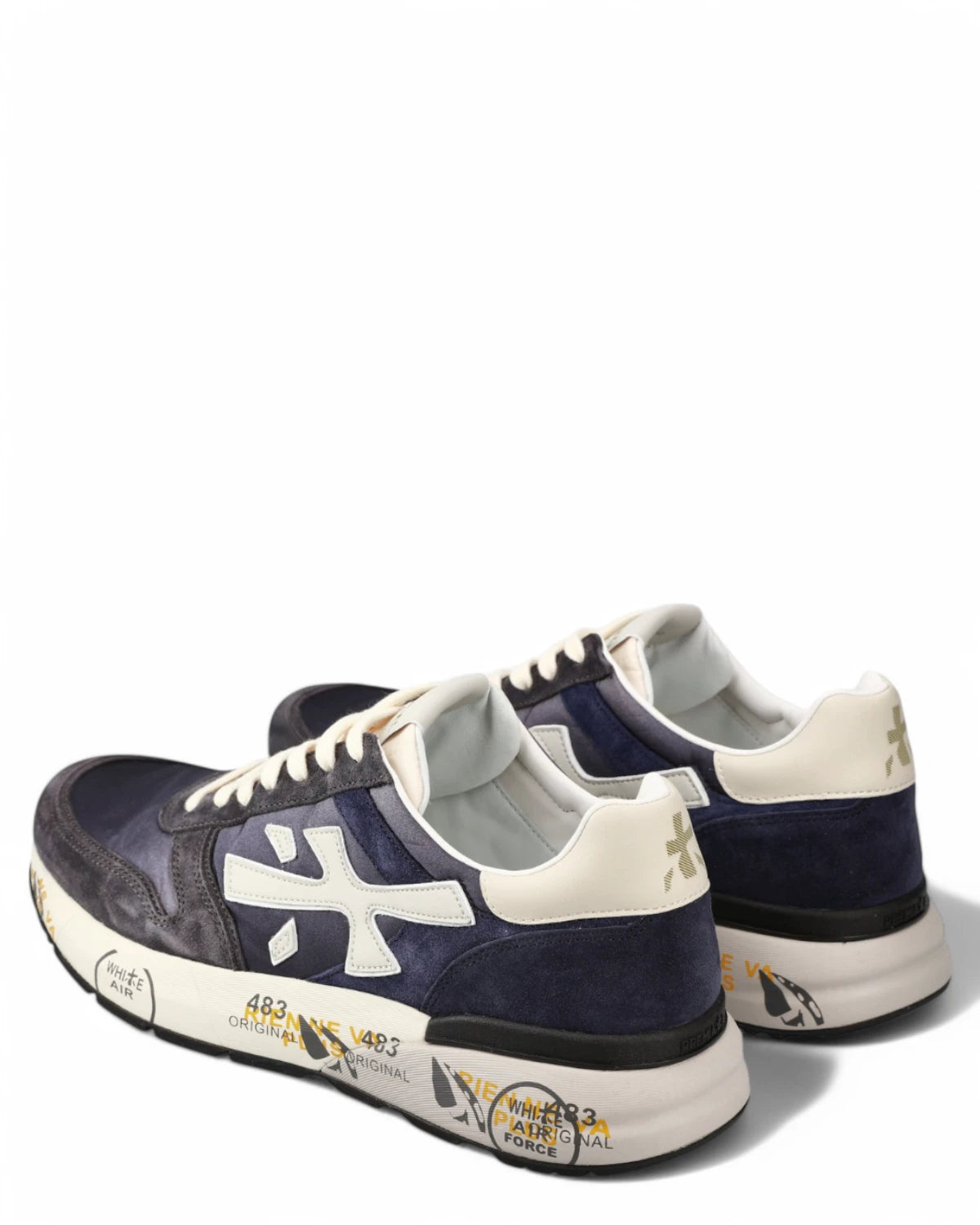 Sneakers MICK 7209 in Pelle e Tessuto Blu-Premiata-Sneakers-Vittorio Citro Boutique