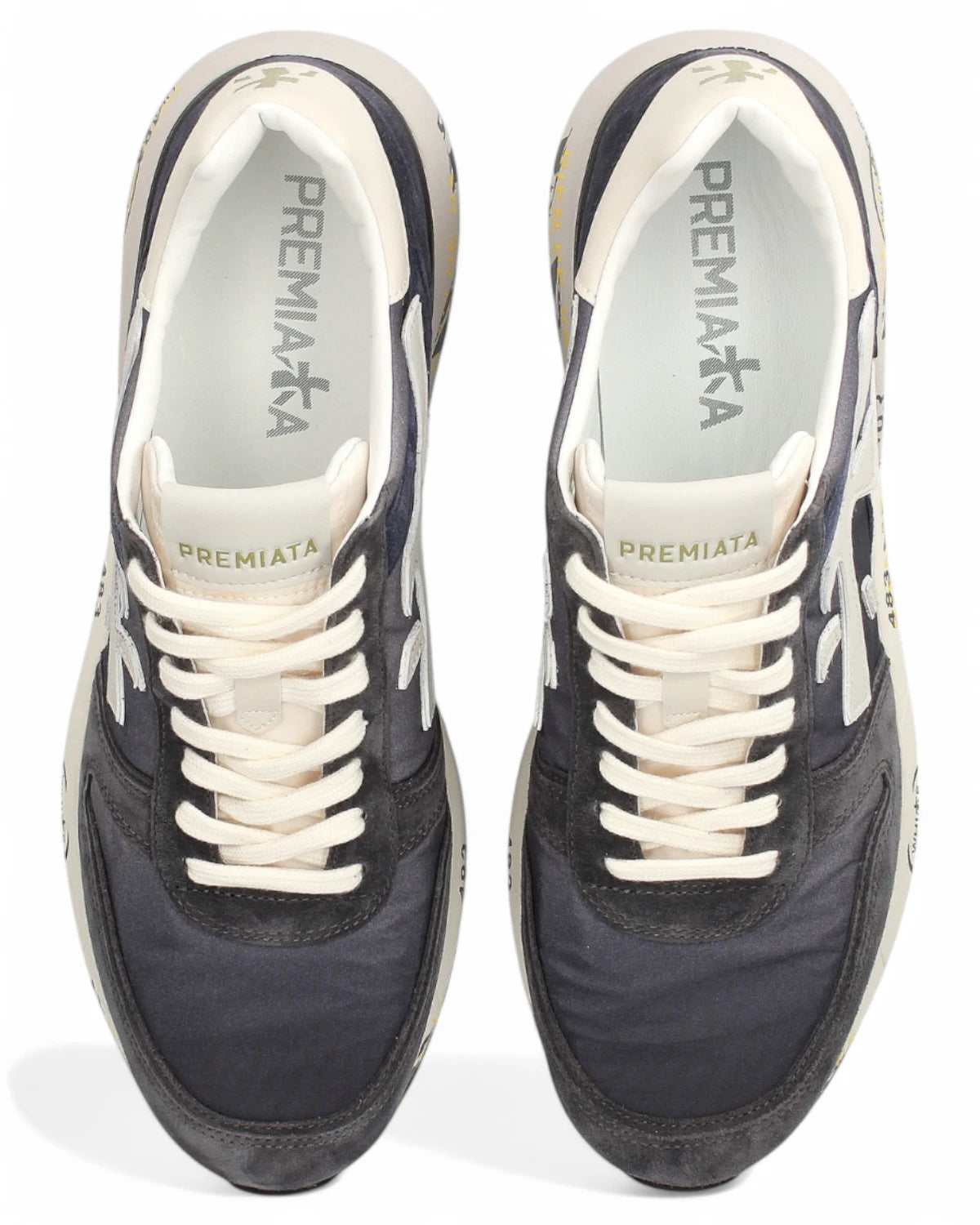 Sneakers MICK 7209 in Pelle e Tessuto Blu-Premiata-Sneakers-Vittorio Citro Boutique