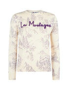 Maglia donna girocollo con stampa montagne-Mc2 Saint Barth-Maglieria-Vittorio Citro Boutique