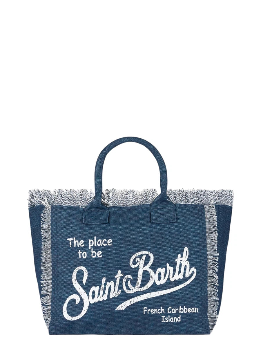 Borsa Tote Vanity in Tela di Cotone Indaco-Mc2 Saint Barth-Borse a spalla-Vittorio Citro Boutique