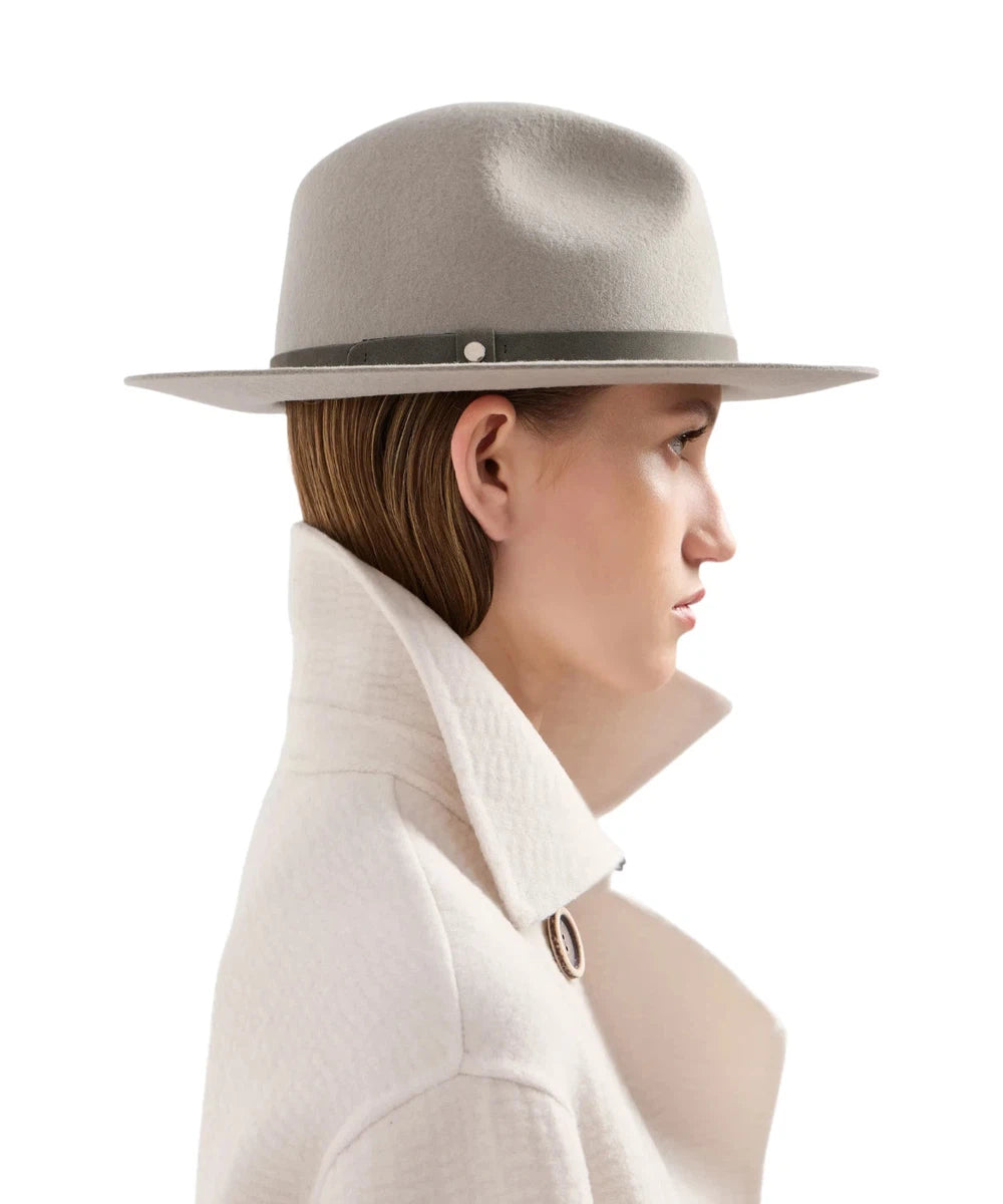 Cappello fedora in panno di lana con cinturino-Emporio Armani-Cappelli-Vittorio Citro Boutique