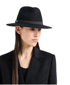 Cappello fedora in panno di lana con cinturino-Emporio Armani-Cappelli-Vittorio Citro Boutique