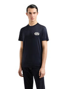 T-shirt in jersey misto lyocell con ricamo logo EA a rilievo ASV-T-shirt-Emporio Armani-Vittorio Citro Boutique